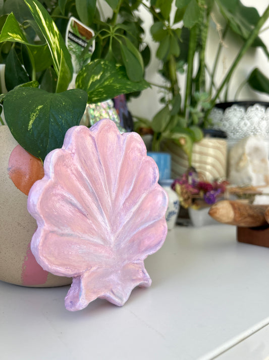 Seashells Clay Art Purple