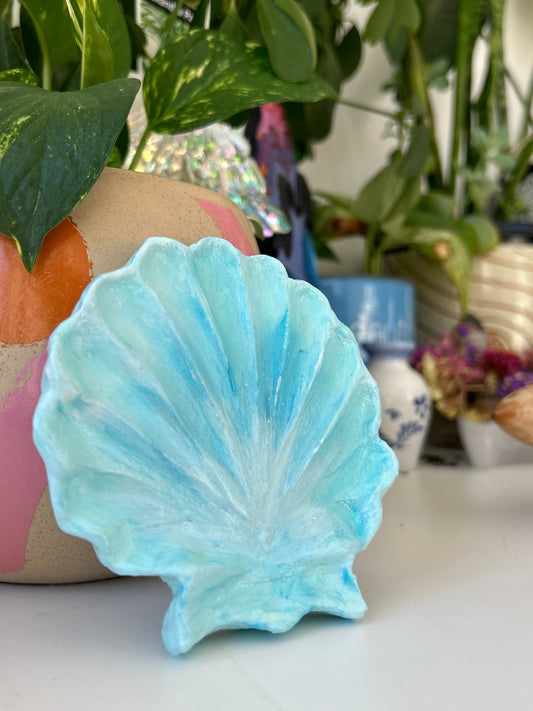 Seashells Clay Art Blue