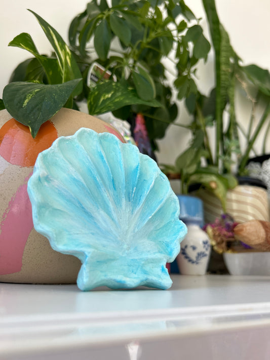Seashells Clay Art Blue