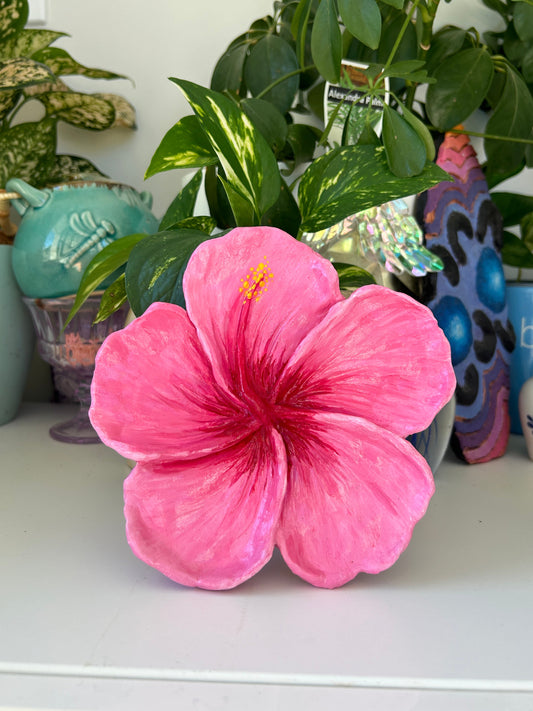 Hibiscus Clay Flower Pink