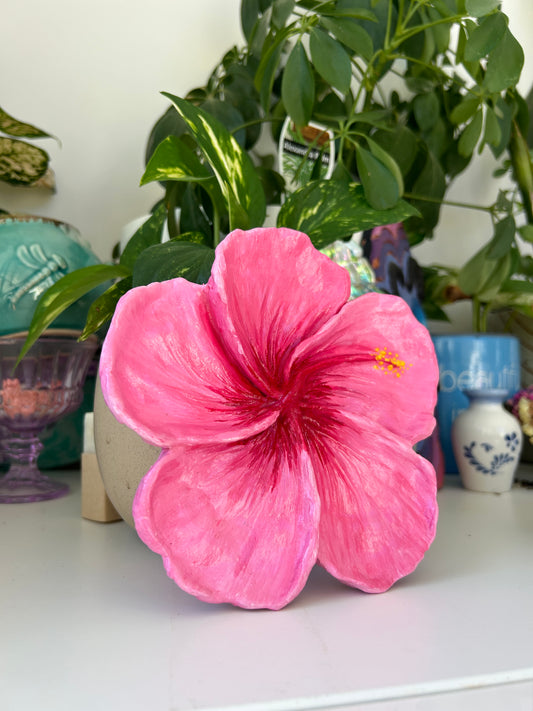 Hibiscus Clay Flower Pink