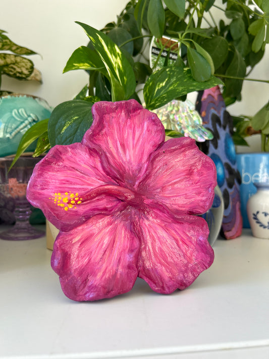 Hibiscus Clay Flower Purple