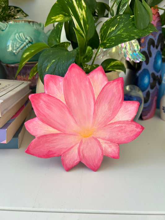 Pink Lotus Clay Flower
